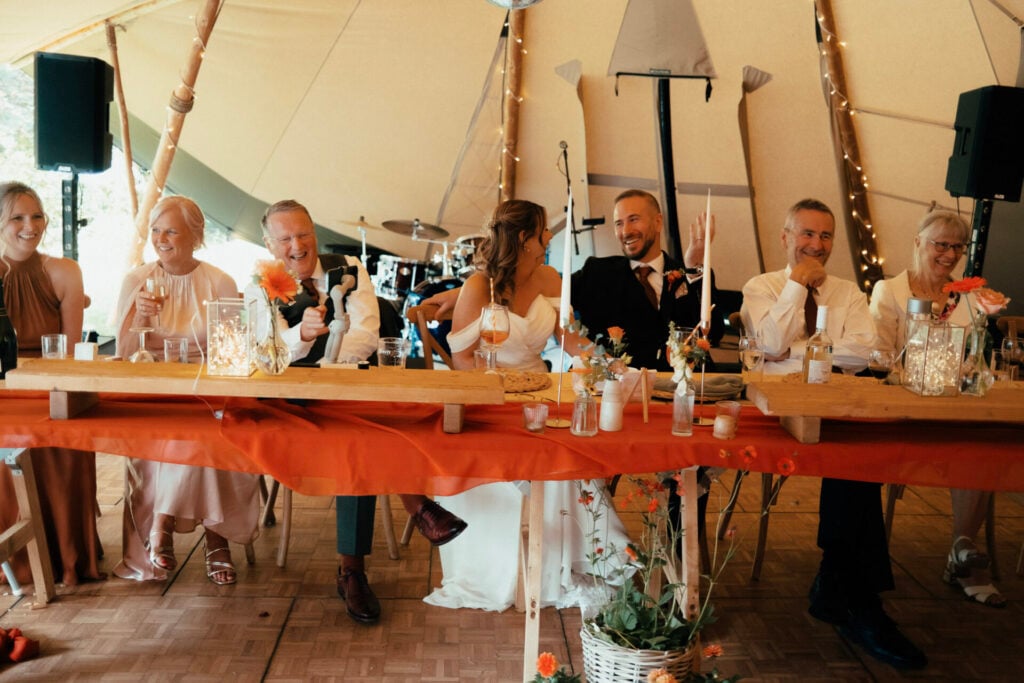 Speeches for the Bride and Groom at The Sheriffs White Heron Estate wedding venue Herefordshire